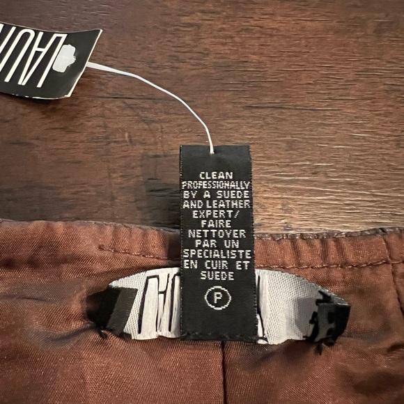 LAUNDRY NWT LAMBSKIN LEATHER SKIRT Sz 4 Shelli Segal Chocolate Brown Pencil Fall - Picture 4 of 10